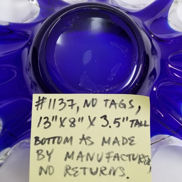 #1137 Continental Creations Ocean Spray Blue Bowl - Picture 7 of 9